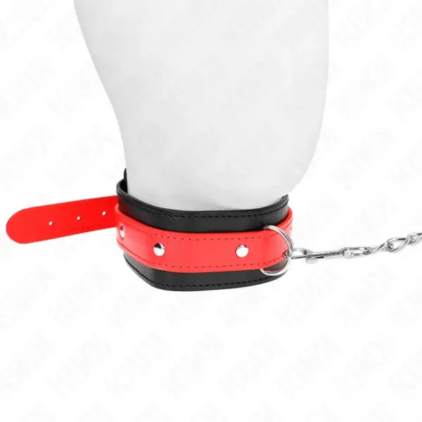 KINK - Collar con Correa 65 cm Rojo Ajustable - Control y Elegancia en tus Juegos BDSM - Imagen 3