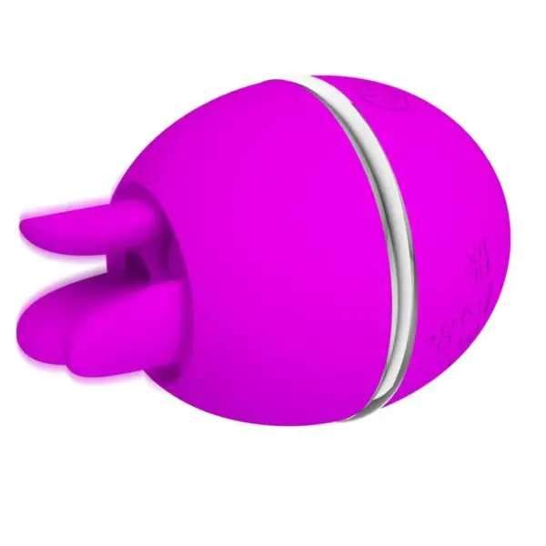 Pretty Love - Vibrador de Silicona Redondo con Licking Morado - Imagen 7