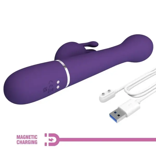 Pretty Love - Vibrador rabbit con licking morado - Imagen 10