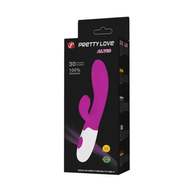 Pretty Love - Vibrador rabbit con licking morado - Imagen 9