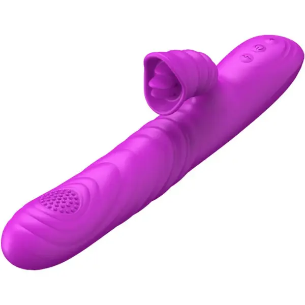 Armony - Vibrador Multifuncional Angelia con Lengua Estimuladora Violeta - Imagen 4