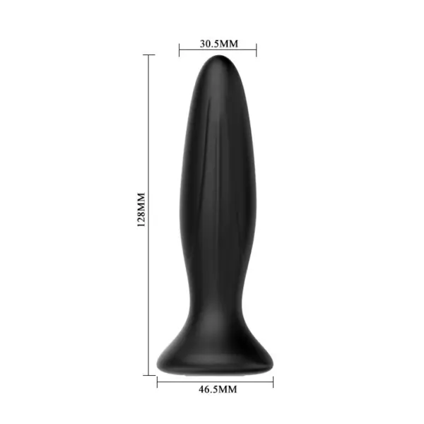 MR PLAY - Plug Anal Vibrador Negro Recargable - Imagen 4