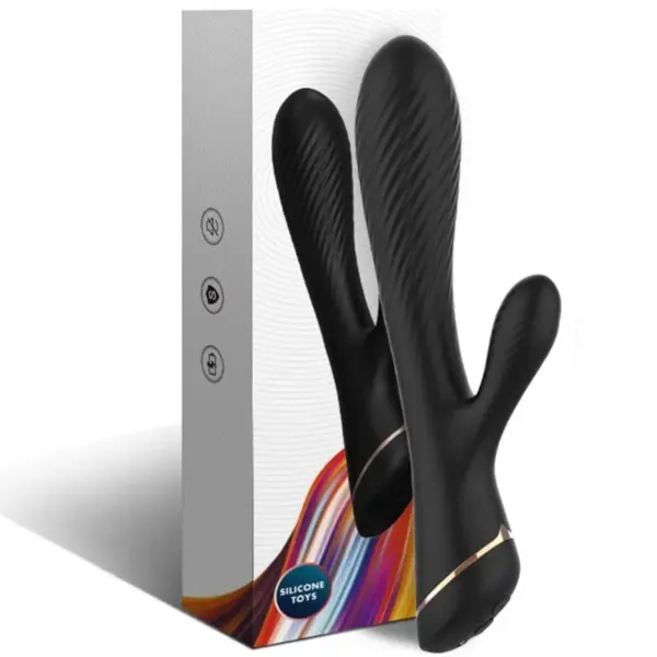 ARMONY - Vibrador Rabbit Silicona Negro - Imagen 4