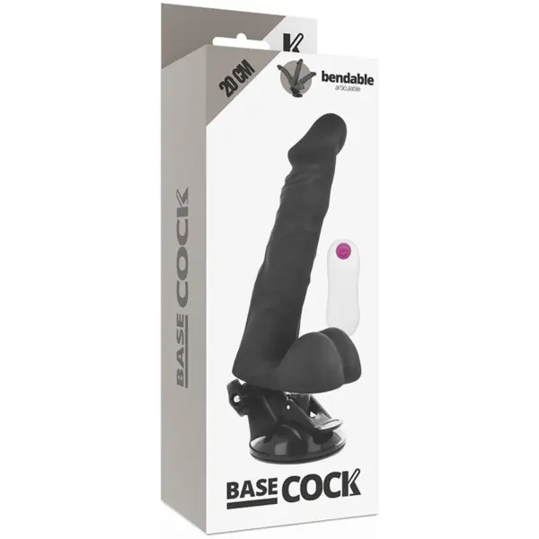 BASECOCK - Vibrador articulable control remoto negro 20 cm - 4.5 cm - Imagen 6