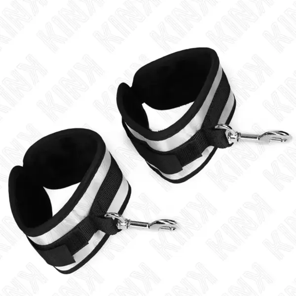 KINK - Muñequeras Neopreno Grises 23 x 5 cm para BDSM - Imagen 3