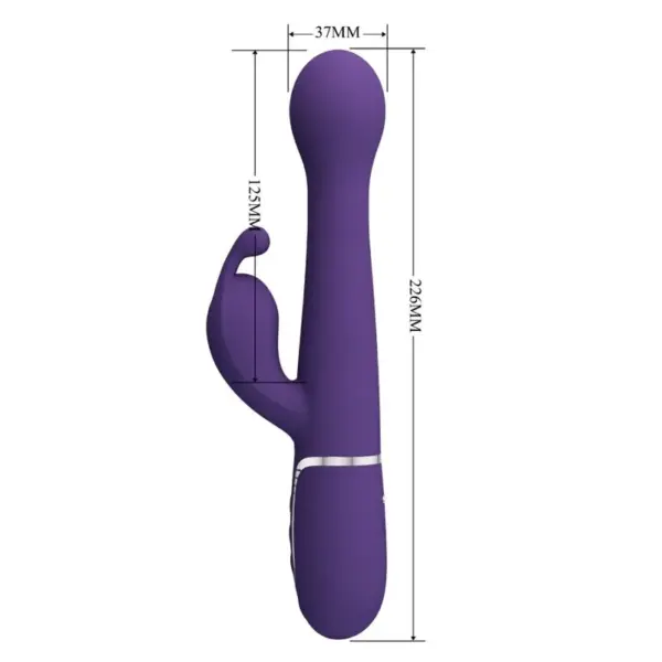 Pretty Love - Vibrador rabbit con licking morado - Imagen 8