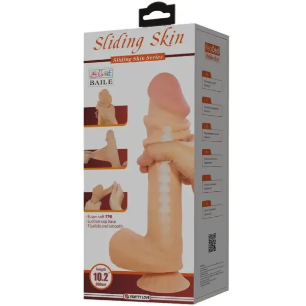 Pretty Love - Sliding Skin Series Dildo Realístico con Ventosa Piel Deslizante 26 cm - Imagen 7