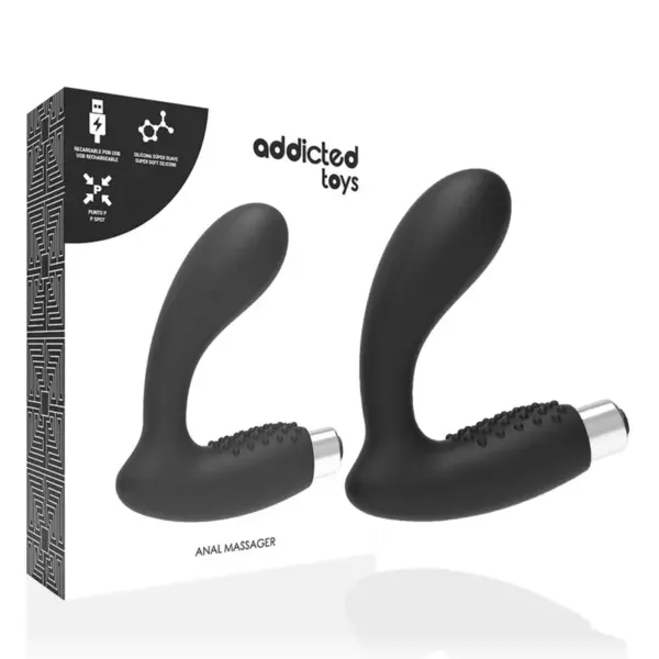 ADDICTED TOYS - Vibrador prostático recargable modelo 5 negro