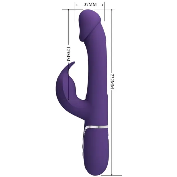 Pretty Love - Vibrador rabbit con licking morado - Imagen 6