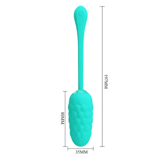 Pretty Love - Huevo vibrador con textura marina recargable verde agua - Imagen 6