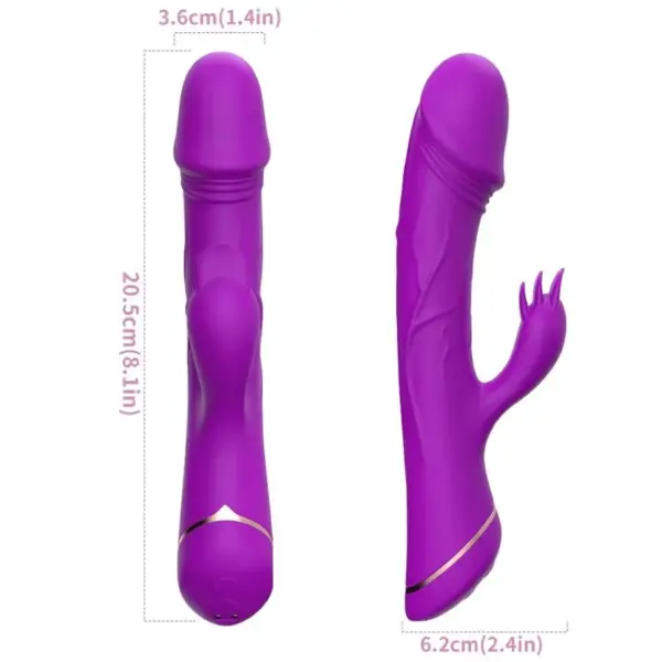 ARMONY - Dildo vibrador rabbit silicona violeta - Imagen 4