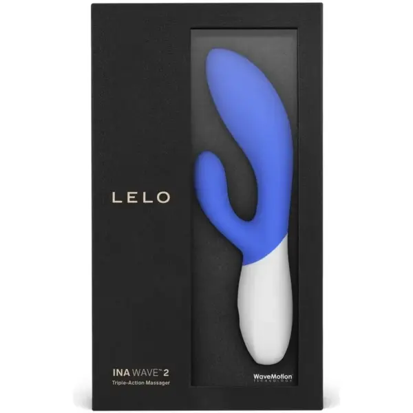 LELO - INA WAVE 2 Vibrador de lujo con movimiento especial azul - Imagen 4