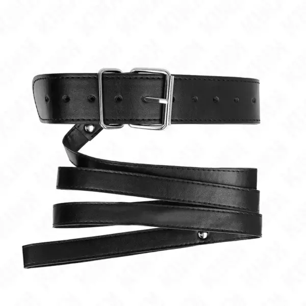 KINK - Collar con Correa Ajustable Negro de 116 cm para BDSM - Imagen 4