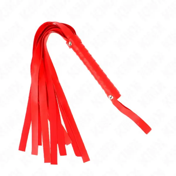 KINK - Látigo de Cola Ancha Rojo 48.5 CM para Placer y Potencia - Imagen 3