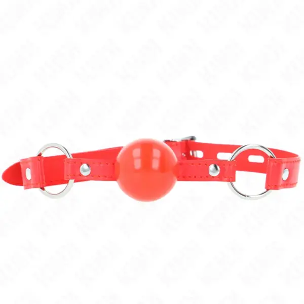 KINK - Mordaza de bola 4 cm TPE con candado rojo