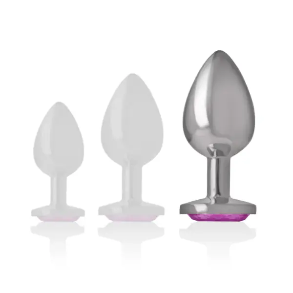 Intense - Plug Anal Metal Aluminio con Cristal Rosa Talla L - Imagen 6