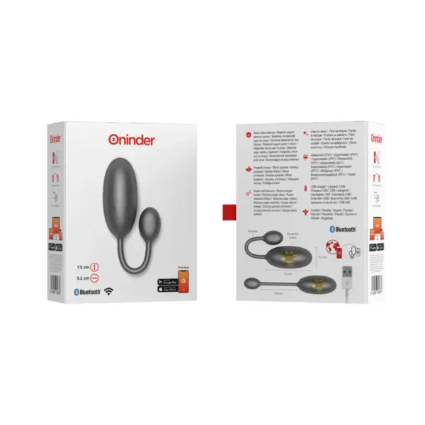 ONINDER - Huevo Vibrador Negro Control Remoto con App Gratuita - Imagen 9