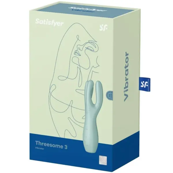 Satisfyer - Threesome 3 Vibrador Verde para Placer Triple - Imagen 4