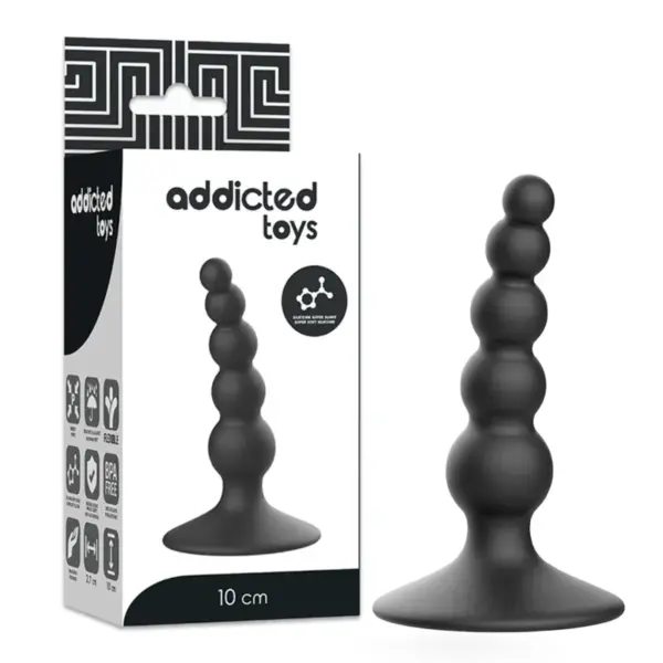 ADDICTED TOYS - Plug Anal Sexual de 10 cm Negro