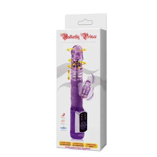 Rabbit Butterfly Prince - Vibrador rabbit con doble rotación y mariposa vibrante - Imagen 10