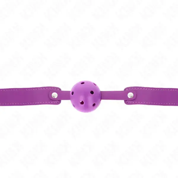 KINK - Mordaza de Bola 4.5 cm Transpirable Morado - Imagen 3