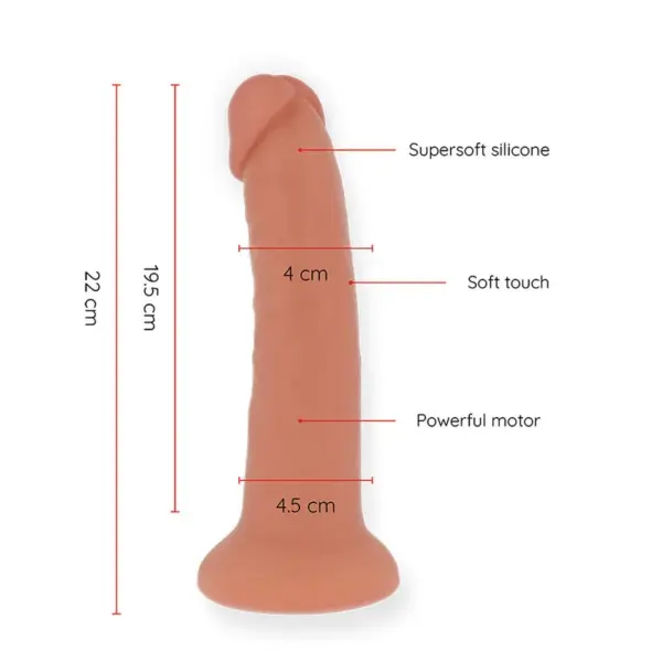 ONINDER - Dildo Vibrador Bogotá Grande 9 Velocidades Natural 22 cm - Imagen 4