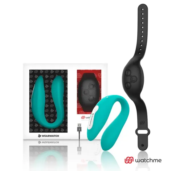 WEARWATCH - Vibrador dual tecnología WatchMe Aguamarina/Azabache - Imagen 2