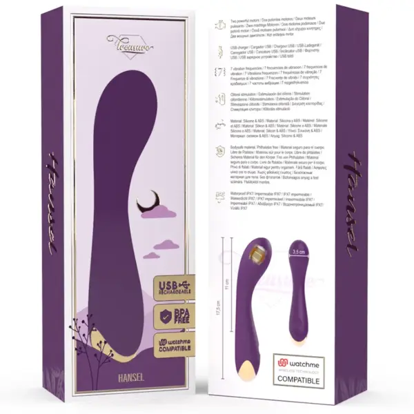 Treasure Hansel - Vibrador G-Spot con Tecnología Inalámbrica Watchme - Imagen 7