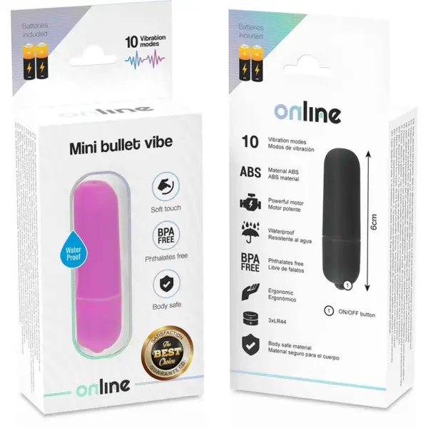 ONLINE - Mini bala vibradora lila para el placer discreto - Imagen 5