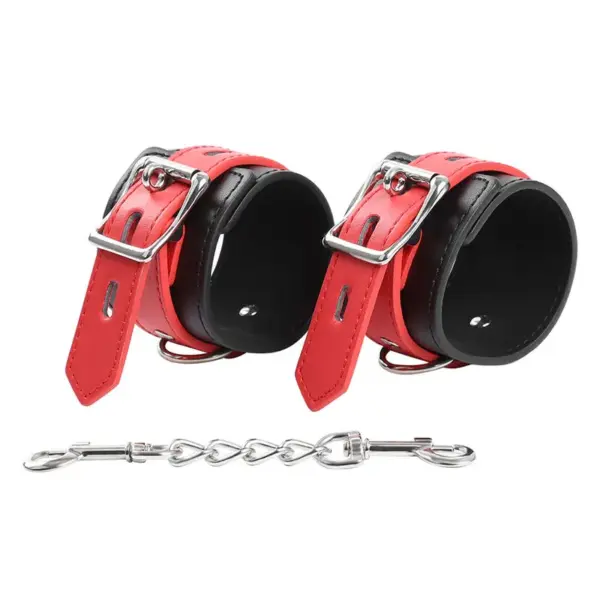 OHMAMA FETISH - Lock Buckle Wrist Restraints, Esposas de Restricción de Imitación Piel - Imagen 3