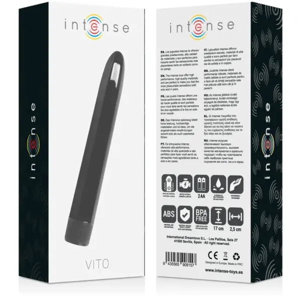 INTENSE - Vito Vibrador Negro para Placer Intenso - Imagen 4