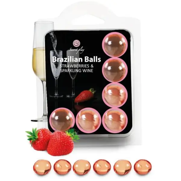 SECRETPLAY - Set 6 Brazilian Balls Fresas con Cava