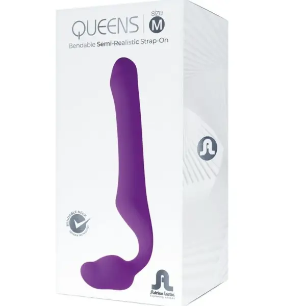 ADRIEN LASTIC - QUEENS STRAP-ON FLEXIBLE VIOLETA TALLA M - Imagen 5