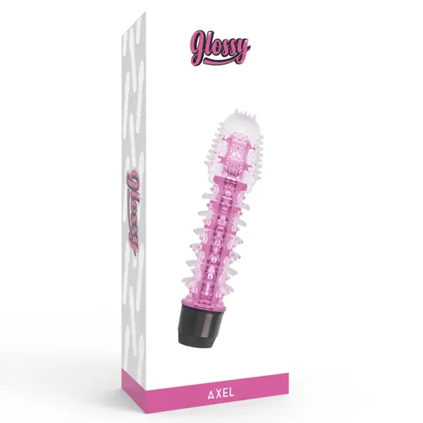 Glossy - Vibrador rosa Jelly Axel con múltiples velocidades - Imagen 4