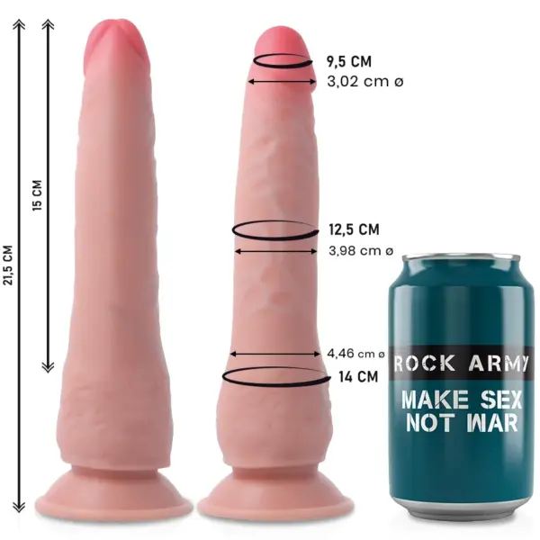 Rockarmy - Dual Density Crusader Dildo Realista 21.5 cm x 4.46 cm - Imagen 2