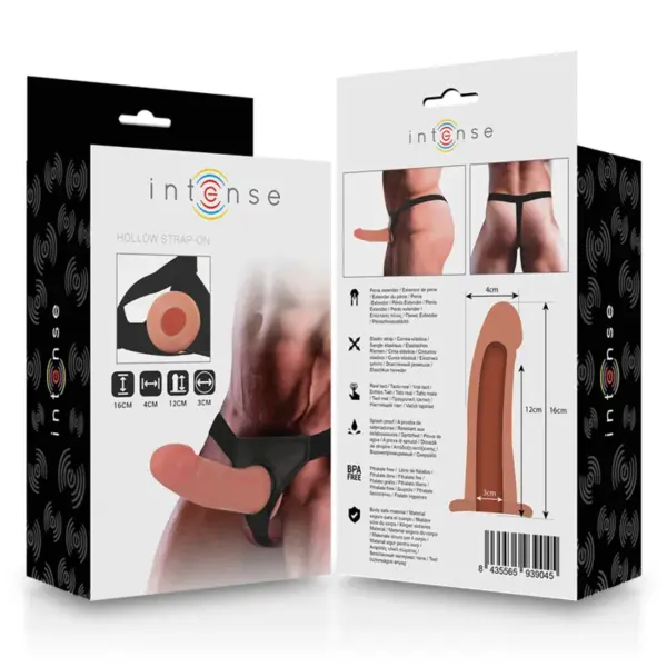 INTENSE - Arnés Hueco con Dildo 16 x 3 cm para Placer Sin Límites - Imagen 9