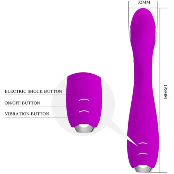 Pretty Love - Vibrador electroshock morado con control APP - Imagen 5