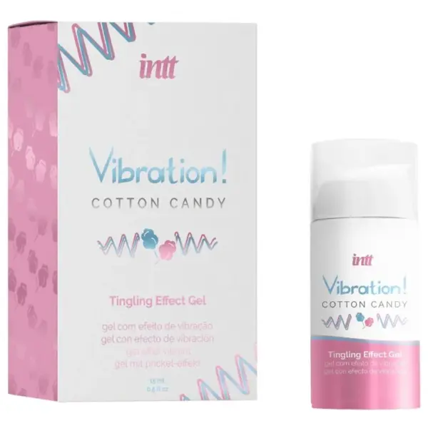 INTT - Potente Estimulante Íntimo Gel Vibrador Algodón de Azúcar 15 ML - Imagen 2