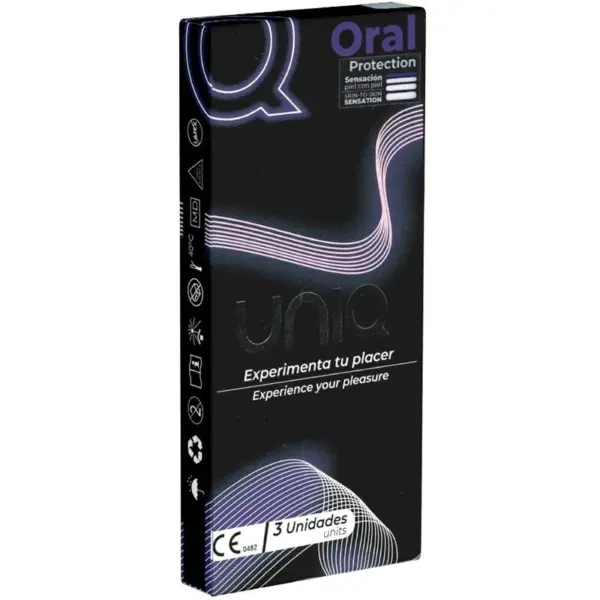 UNIQ - Oral Mask Preservativos Sin Latex 3 Unidades