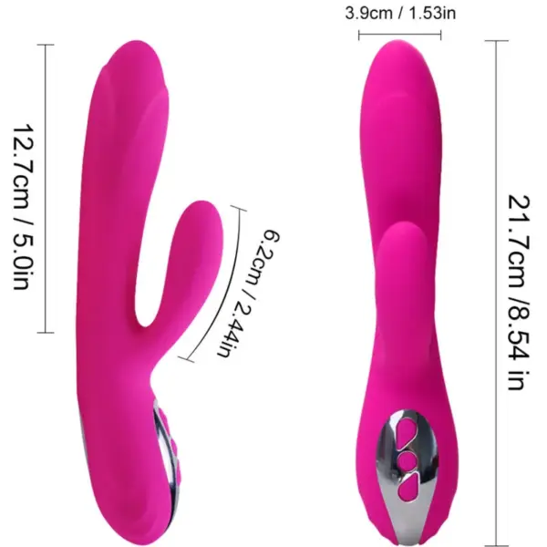 Armony - Vibrador y estimulador flexible efecto calor fucsia - Imagen 2