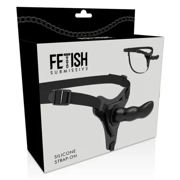 Fetish Submissive Harness - Arnés de Silicona Negro de 16 cm para Placer Intensificado - Imagen 4