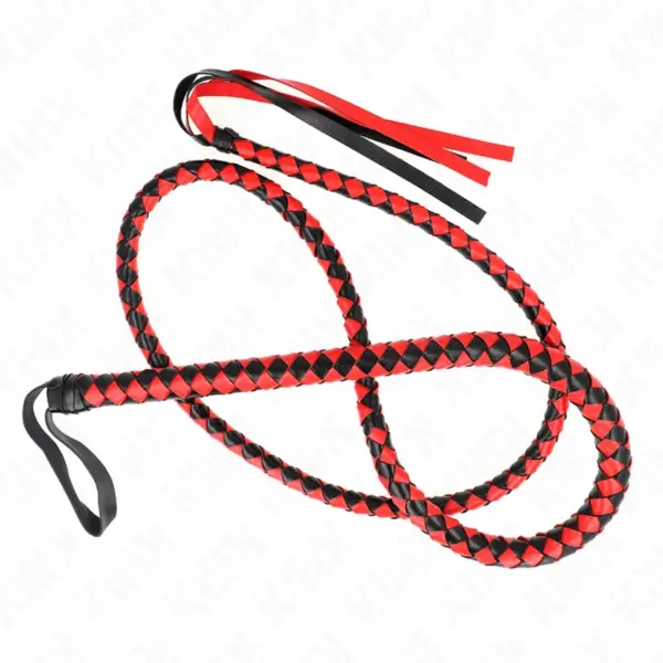 KINK - Látigo de Serpiente Largo Rojo 210 cm para Placer y Dominación