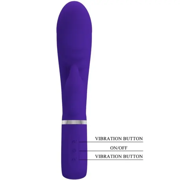 Pretty Love - Vibrador rabbit con licking morado - Imagen 6