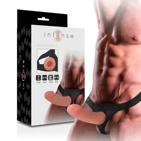 INTENSE - Arnés Hueco con Dildo 16 x 3 cm para Placer Sin Límites - Imagen 3