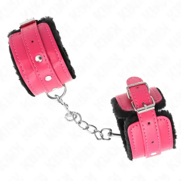 KINK - Muñequera Forrada Premium Negro con Correa Fucsia Ajustable - Imagen 2