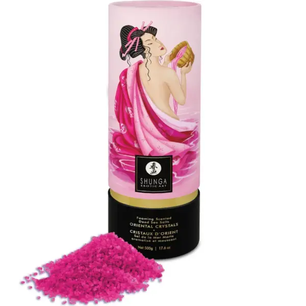 SHUNGA - Sales de Baño Afrodisia con Aroma a Pétalo de Rosa