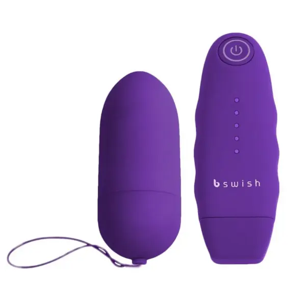 B SWISH - Vibrador tipo bala Bnaughty Classic Unleashed Lila Control Remoto