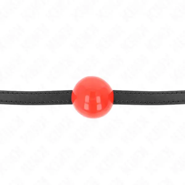 KINK - Mordaza de Bola Sólida Rojo 4 cm para BDSM - Imagen 3