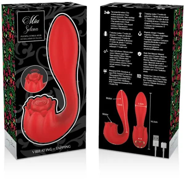 MIA - Estimulador Vibrador Rojo con Tapping y Vibración - Imagen 8