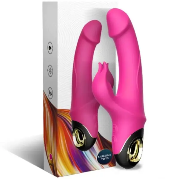 ARMONY - Vibrador rabbit rotador fucsia - Imagen 5